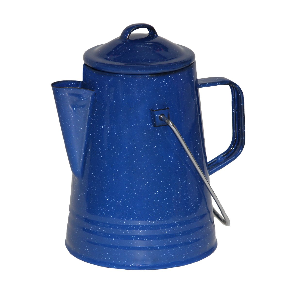 Cafe Unicorn Tradicion Vintage Blue Enamel Coffee Percolator